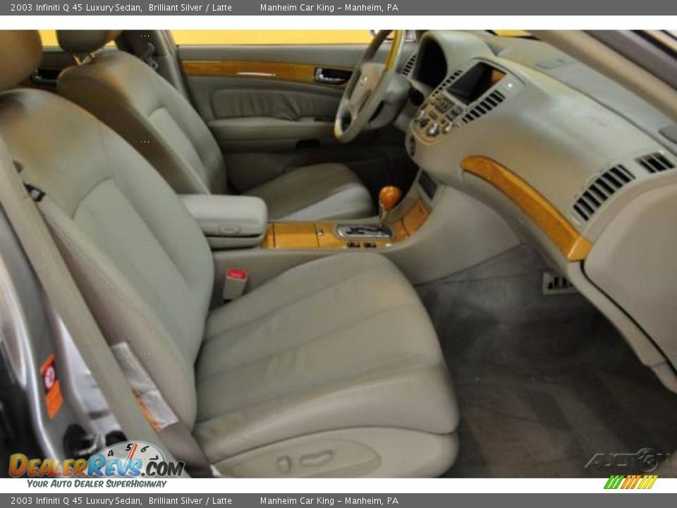 2003 Infiniti Q 45 Luxury Sedan Brilliant Silver / Latte Photo #16