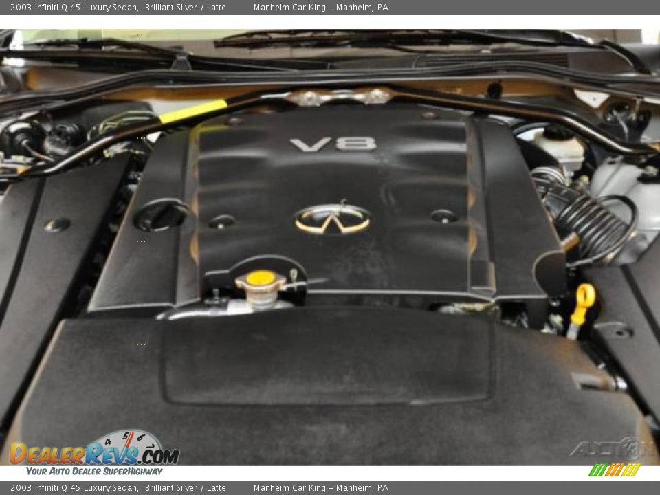 2003 Infiniti Q 45 Luxury Sedan Brilliant Silver / Latte Photo #18