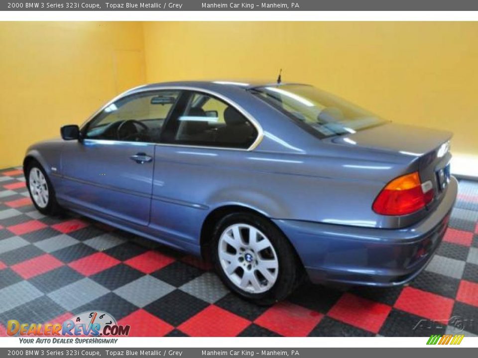 2000 BMW 3 Series 323i Coupe Topaz Blue Metallic / Grey Photo #4