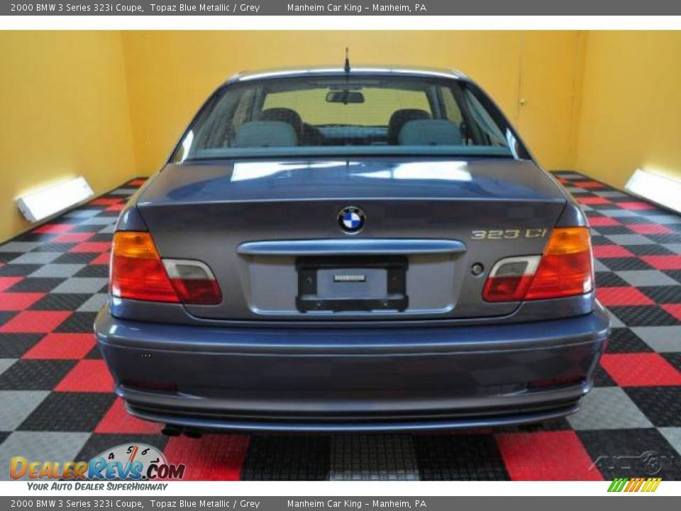 2000 BMW 3 Series 323i Coupe Topaz Blue Metallic / Grey Photo #5