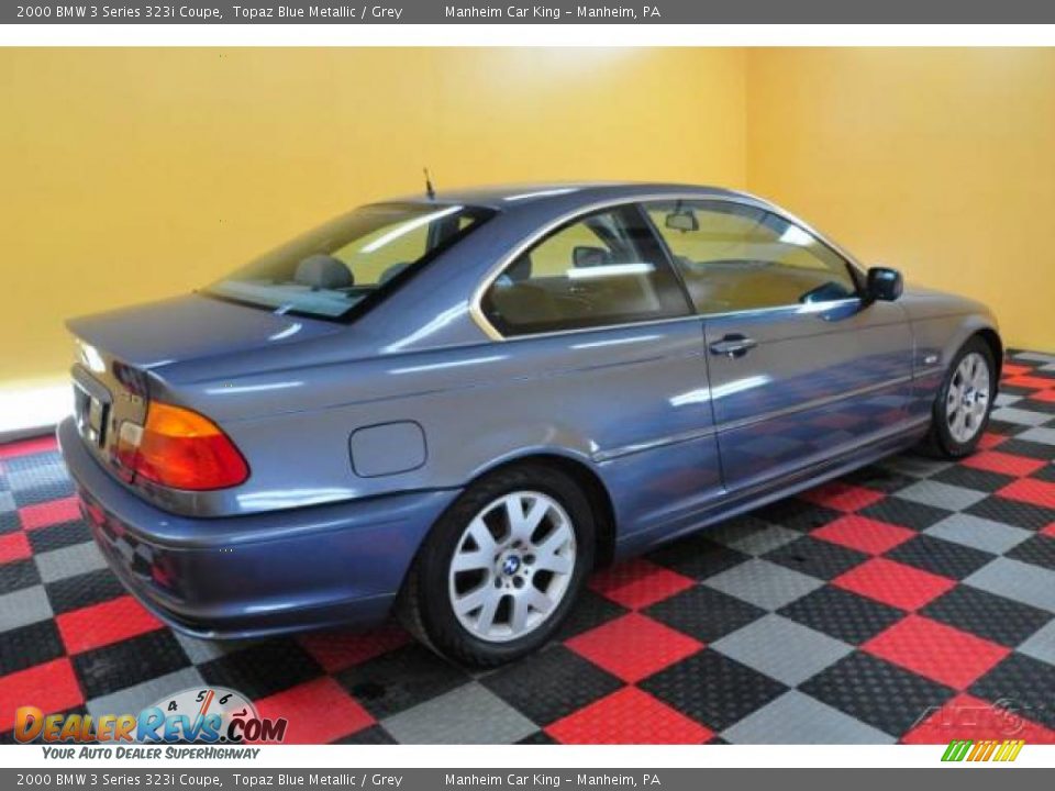2000 BMW 3 Series 323i Coupe Topaz Blue Metallic / Grey Photo #6