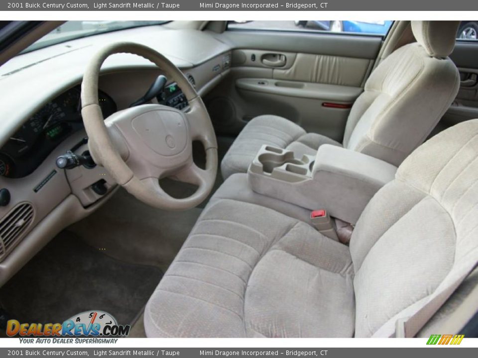 2001 Buick Century Custom Light Sandrift Metallic / Taupe Photo #8