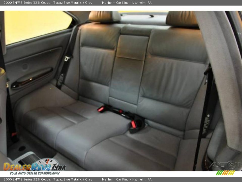 2000 BMW 3 Series 323i Coupe Topaz Blue Metallic / Grey Photo #12