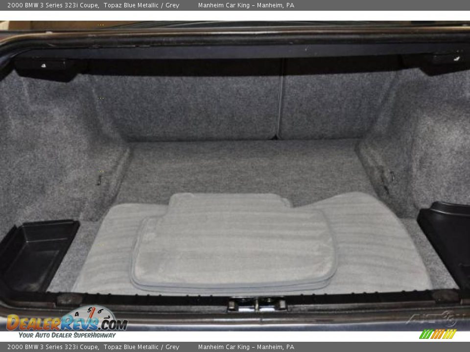 2000 BMW 3 Series 323i Coupe Topaz Blue Metallic / Grey Photo #13