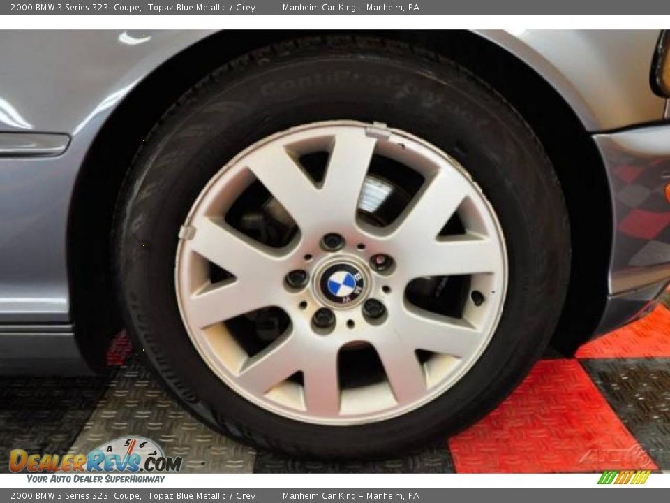 2000 BMW 3 Series 323i Coupe Topaz Blue Metallic / Grey Photo #15