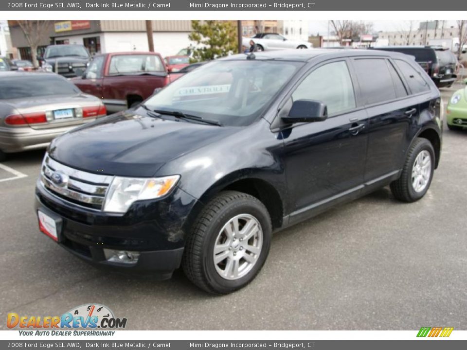 2008 Ford Edge SEL AWD Dark Ink Blue Metallic / Camel Photo #1