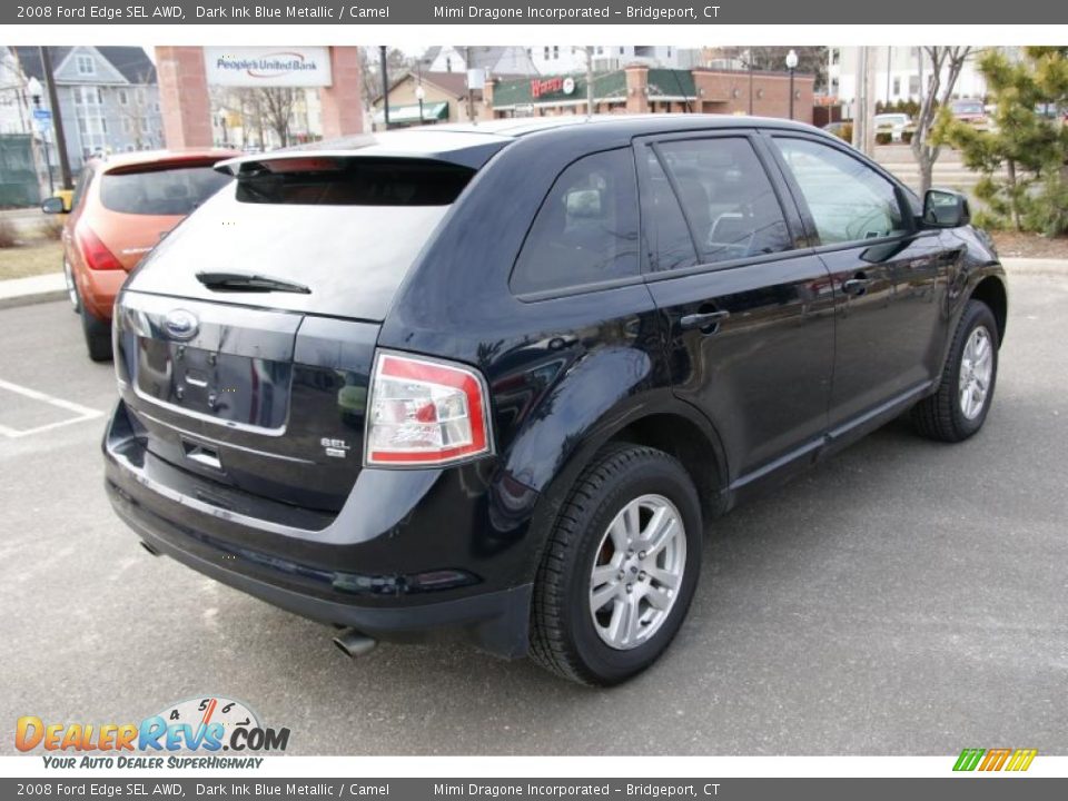 2008 Ford Edge SEL AWD Dark Ink Blue Metallic / Camel Photo #4