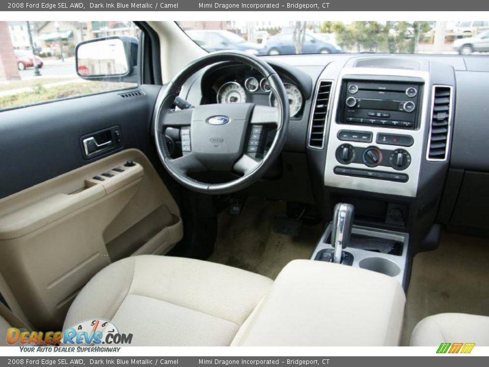 2008 Ford Edge SEL AWD Dark Ink Blue Metallic / Camel Photo #15