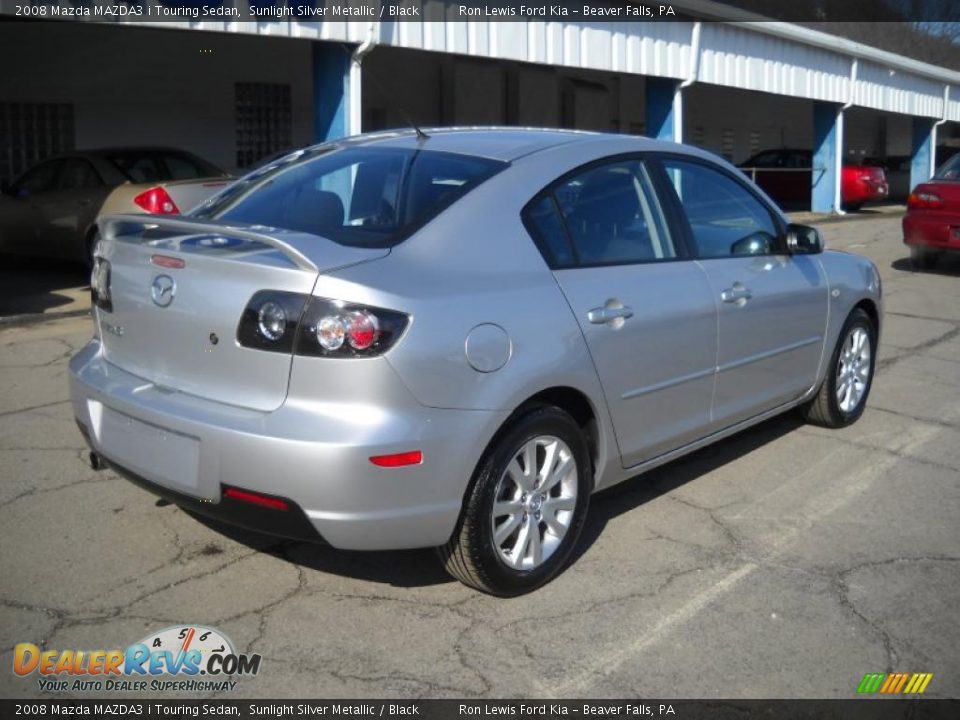 2008 Mazda MAZDA3 i Touring Sedan Sunlight Silver Metallic / Black Photo #2