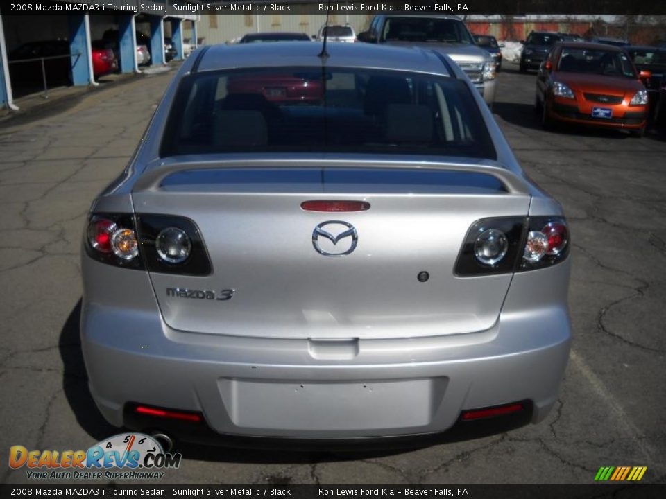 2008 Mazda MAZDA3 i Touring Sedan Sunlight Silver Metallic / Black Photo #3