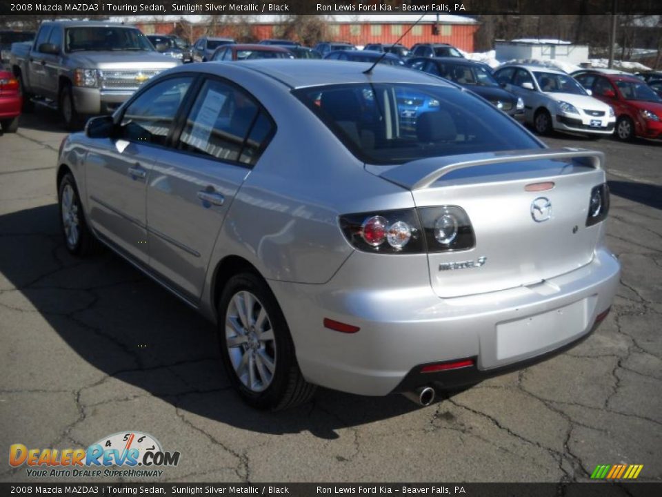 2008 Mazda MAZDA3 i Touring Sedan Sunlight Silver Metallic / Black Photo #4