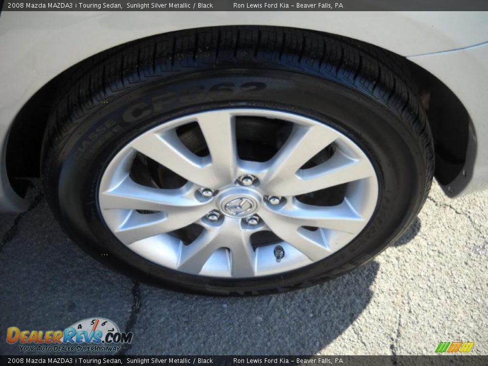 2008 Mazda MAZDA3 i Touring Sedan Sunlight Silver Metallic / Black Photo #13