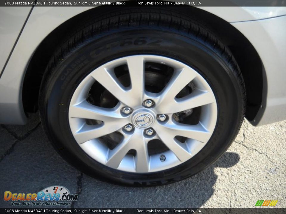 2008 Mazda MAZDA3 i Touring Sedan Sunlight Silver Metallic / Black Photo #14