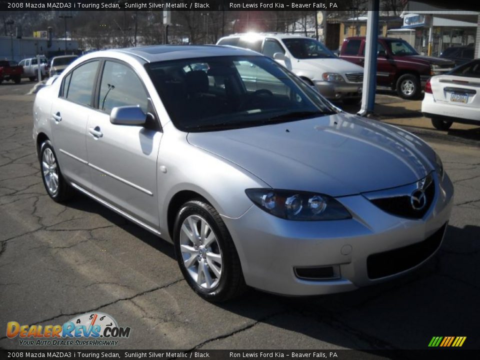 2008 Mazda MAZDA3 i Touring Sedan Sunlight Silver Metallic / Black Photo #20