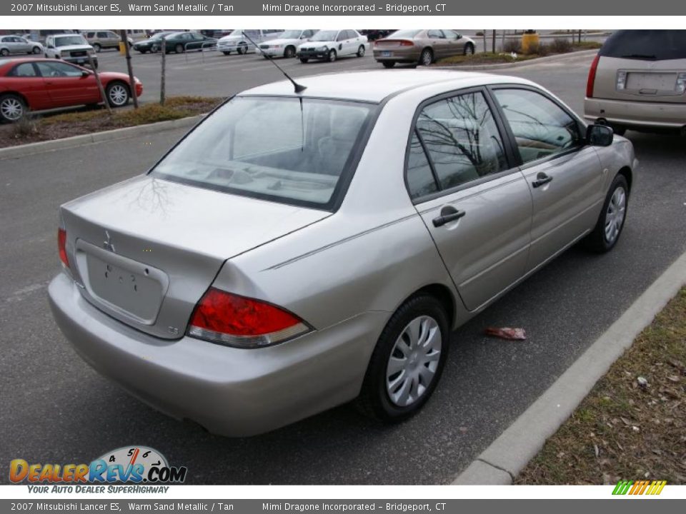 2007 Mitsubishi Lancer ES Warm Sand Metallic / Tan Photo #4