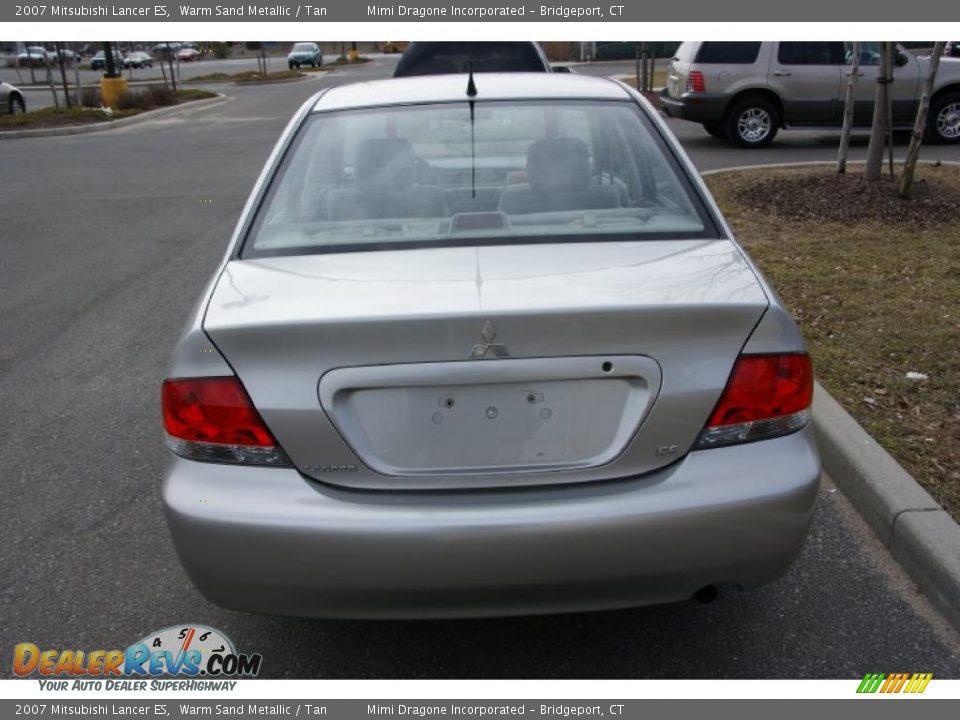 2007 Mitsubishi Lancer ES Warm Sand Metallic / Tan Photo #5