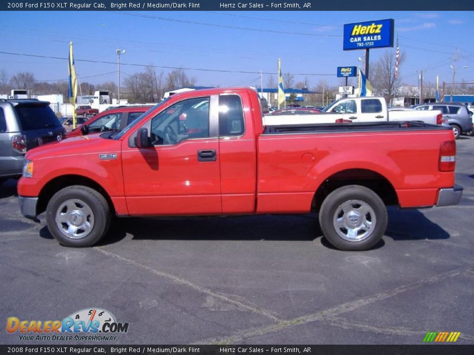 2008 Ford F150 XLT Regular Cab Bright Red / Medium/Dark Flint Photo #2