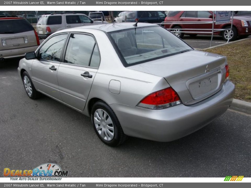 2007 Mitsubishi Lancer ES Warm Sand Metallic / Tan Photo #7