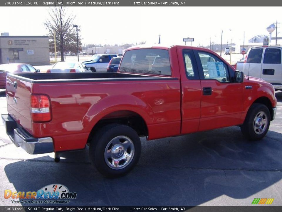 2008 Ford F150 XLT Regular Cab Bright Red / Medium/Dark Flint Photo #4