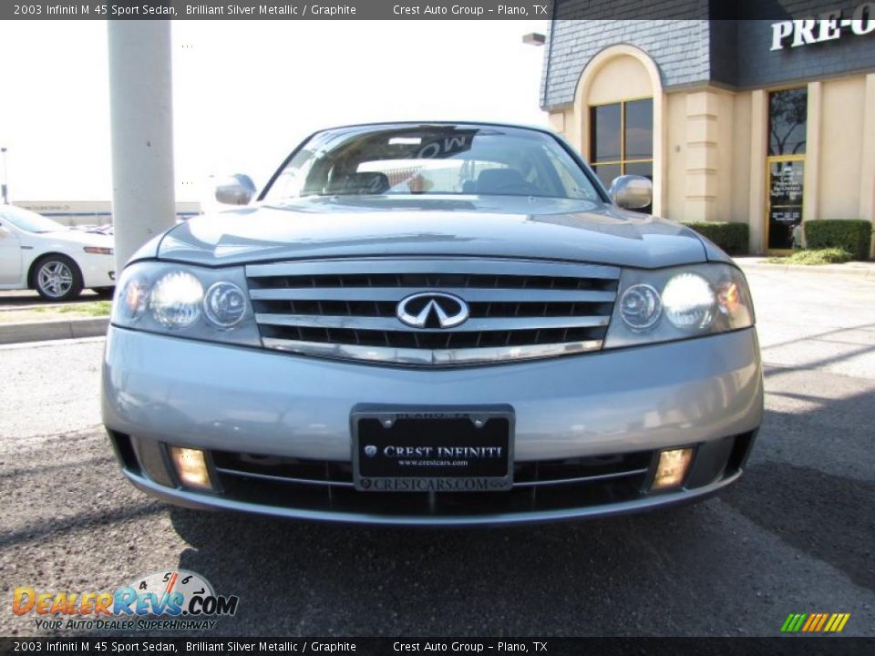2003 Infiniti M 45 Sport Sedan Brilliant Silver Metallic / Graphite Photo #2