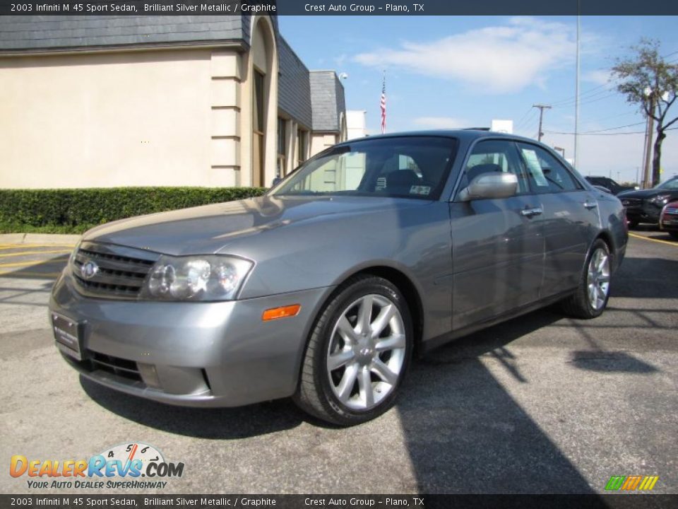 2003 Infiniti M 45 Sport Sedan Brilliant Silver Metallic / Graphite Photo #3