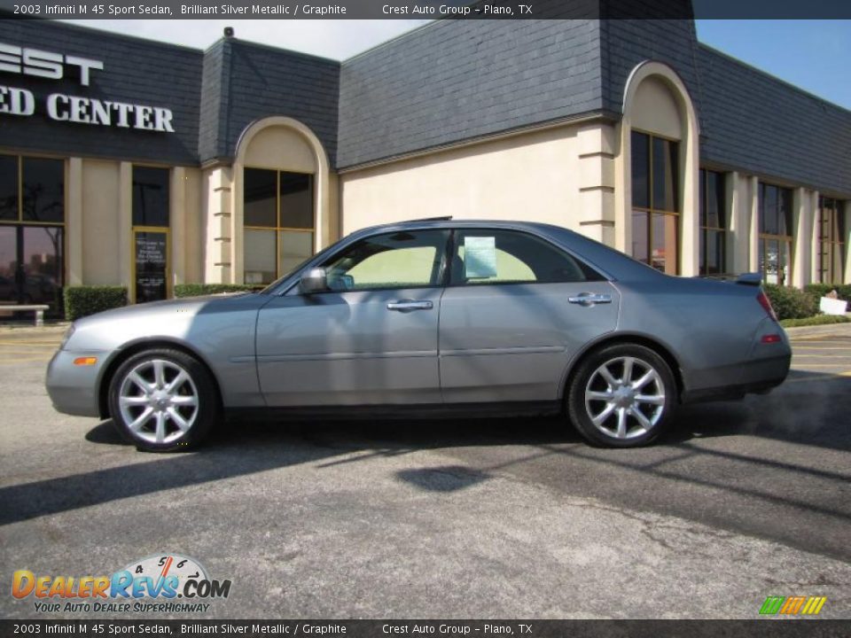 2003 Infiniti M 45 Sport Sedan Brilliant Silver Metallic / Graphite Photo #4