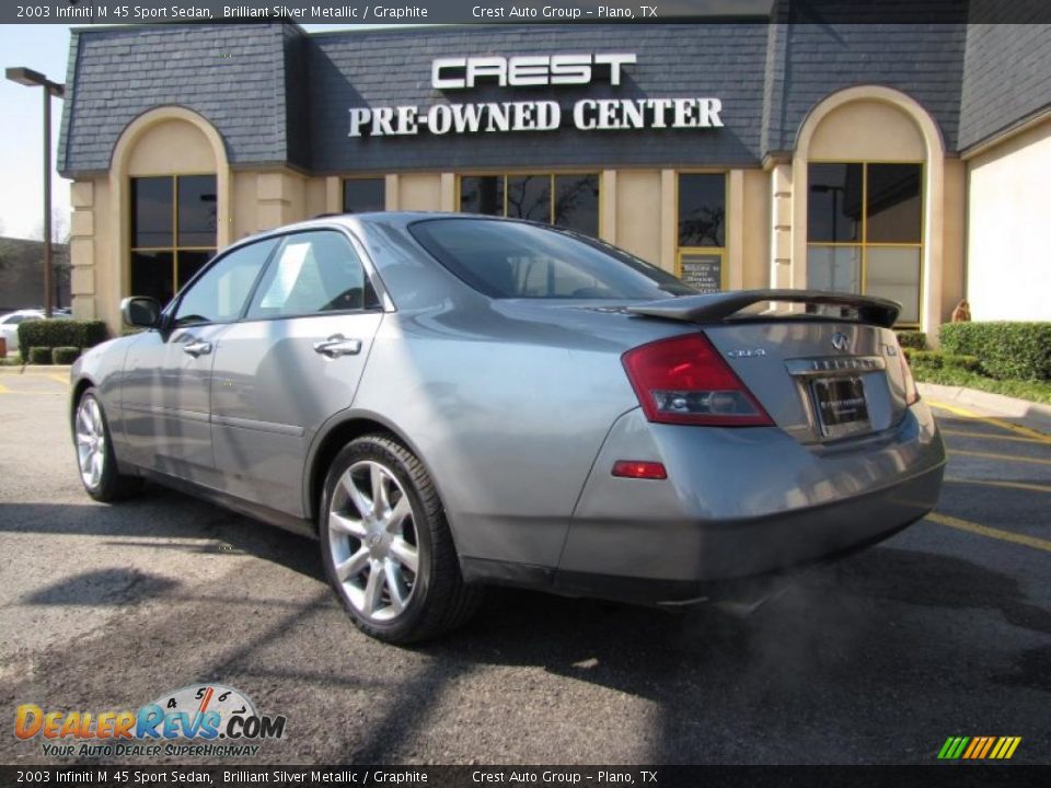 2003 Infiniti M 45 Sport Sedan Brilliant Silver Metallic / Graphite Photo #5