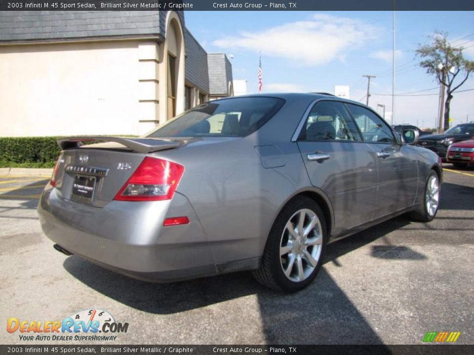 2003 Infiniti M 45 Sport Sedan Brilliant Silver Metallic / Graphite Photo #6