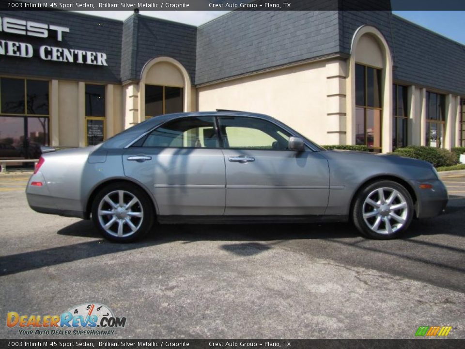 2003 Infiniti M 45 Sport Sedan Brilliant Silver Metallic / Graphite Photo #7