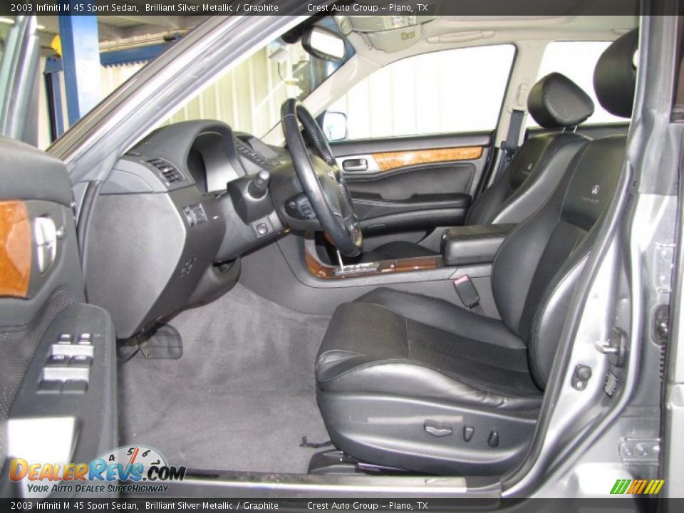 2003 Infiniti M 45 Sport Sedan Brilliant Silver Metallic / Graphite Photo #8