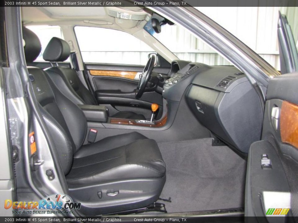 2003 Infiniti M 45 Sport Sedan Brilliant Silver Metallic / Graphite Photo #9
