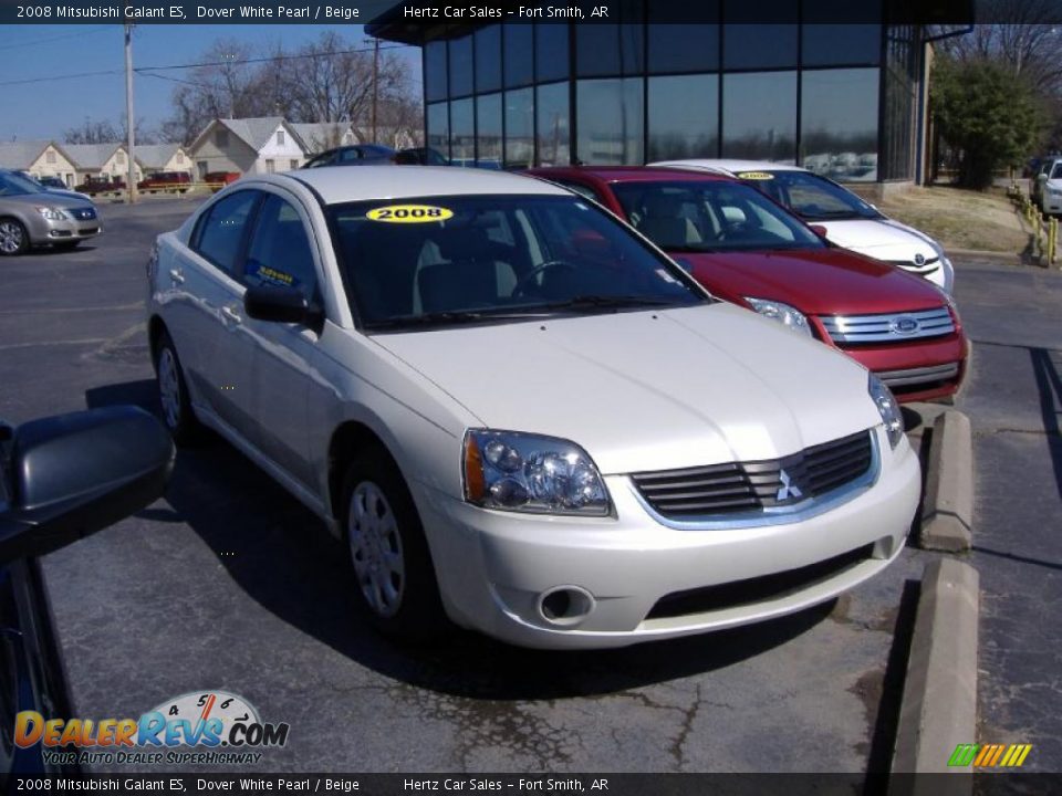 2008 Mitsubishi Galant ES Dover White Pearl / Beige Photo #1