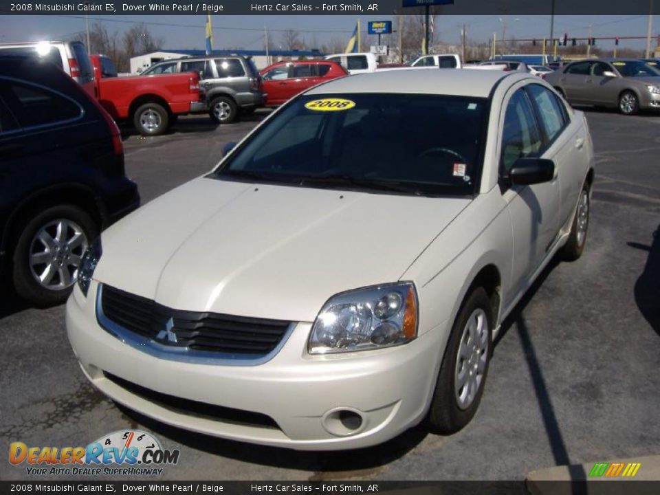 2008 Mitsubishi Galant ES Dover White Pearl / Beige Photo #2