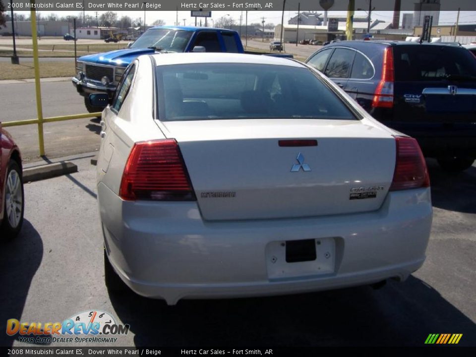 2008 Mitsubishi Galant ES Dover White Pearl / Beige Photo #3