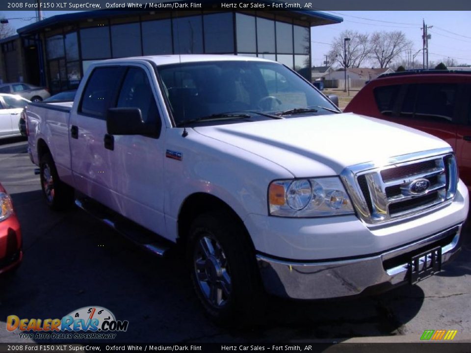 2008 Ford F150 XLT SuperCrew Oxford White / Medium/Dark Flint Photo #2