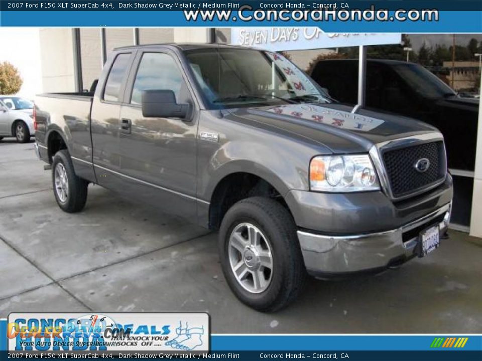 2007 Ford F150 XLT SuperCab 4x4 Dark Shadow Grey Metallic / Medium Flint Photo #1