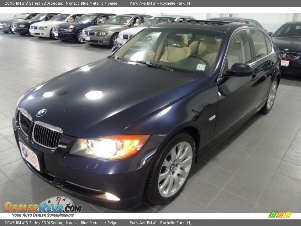 2006 BMW 3 Series 330i Sedan Monaco Blue Metallic / Beige Photo #13