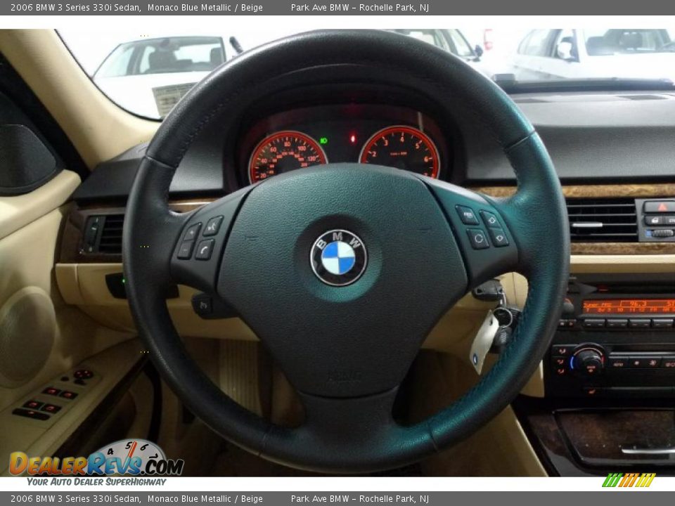 2006 BMW 3 Series 330i Sedan Monaco Blue Metallic / Beige Photo #35