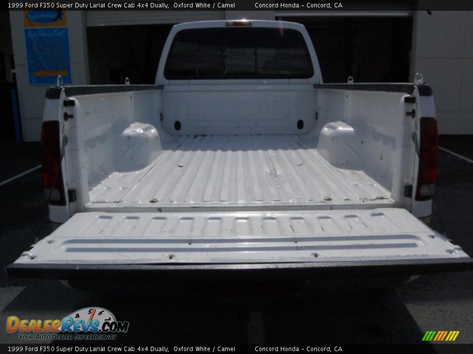 1999 Ford F350 Super Duty Lariat Crew Cab 4x4 Dually Oxford White / Camel Photo #10