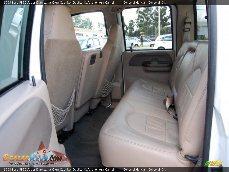 1999 Ford F350 Super Duty Lariat Crew Cab 4x4 Dually Oxford White / Camel Photo #11