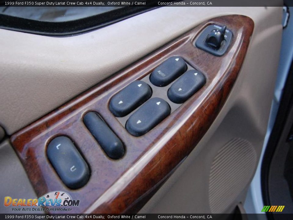 1999 Ford F350 Super Duty Lariat Crew Cab 4x4 Dually Oxford White / Camel Photo #17