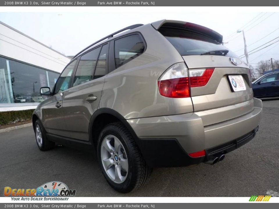 2008 BMW X3 3.0si Silver Grey Metallic / Beige Photo #5