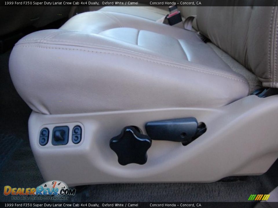 1999 Ford F350 Super Duty Lariat Crew Cab 4x4 Dually Oxford White / Camel Photo #18