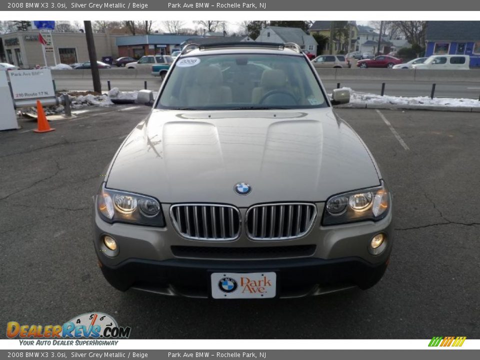 2008 BMW X3 3.0si Silver Grey Metallic / Beige Photo #6
