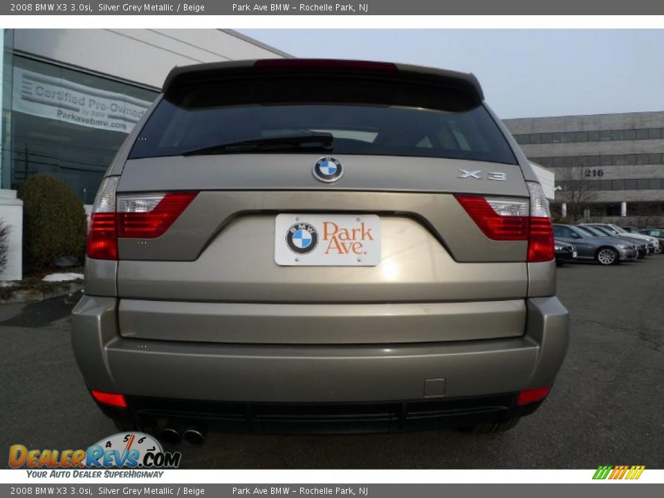 2008 BMW X3 3.0si Silver Grey Metallic / Beige Photo #7