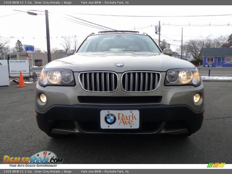 2008 BMW X3 3.0si Silver Grey Metallic / Beige Photo #8