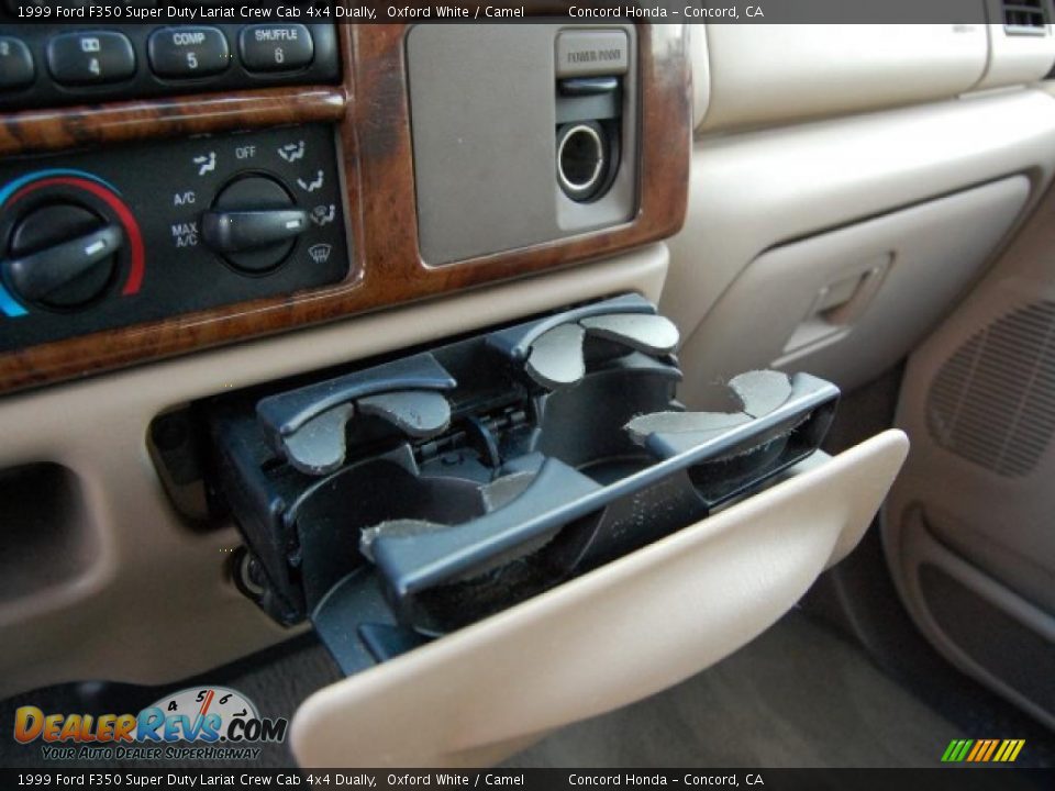 1999 Ford F350 Super Duty Lariat Crew Cab 4x4 Dually Oxford White / Camel Photo #21