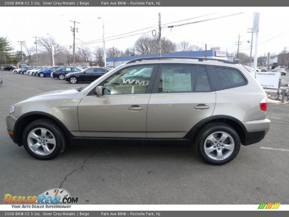 2008 BMW X3 3.0si Silver Grey Metallic / Beige Photo #10