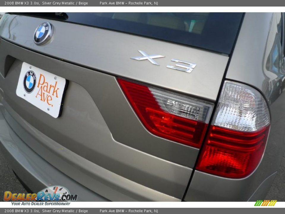 2008 BMW X3 3.0si Silver Grey Metallic / Beige Photo #12