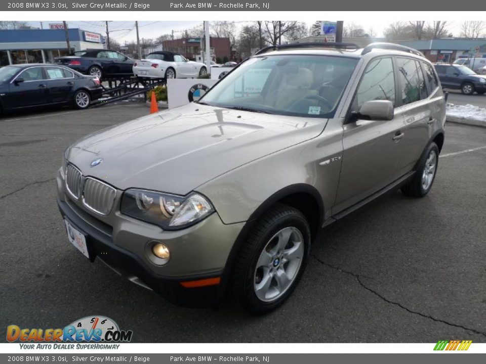 2008 BMW X3 3.0si Silver Grey Metallic / Beige Photo #13